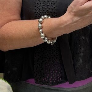 Silpada stretch Silver Bead Bracelet